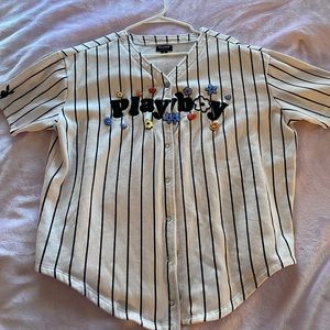 Oversized Playboy Cute Baseball Tee